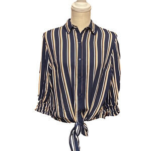 Lumiere Striped Blouse Size M